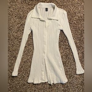 Open button down long sleeve SHEIN top